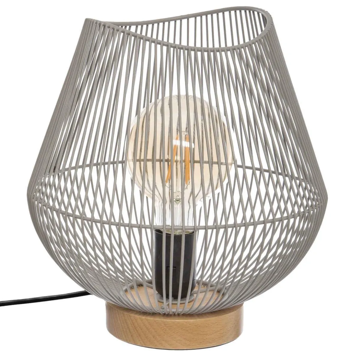 LAMPE METAL FIL GRIS JENA H.28CM
