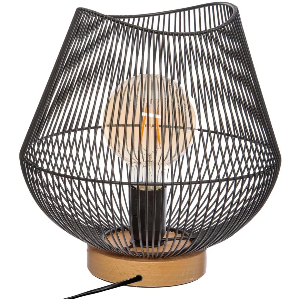 LAMPE METAL FIL NOIR JENA H.28CM