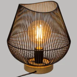 LAMPE METAL FIL NOIR JENA H.28CM