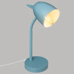 LAMPE METAL OREILLE BLEU H.31CM