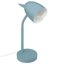 LAMPE METAL OREILLE BLEU H.31CM