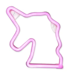 LAMPE NEON LICORNE ROSE H.22CM