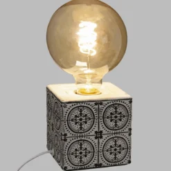 LAMPE SOCLE CARO BLEU H.11CM