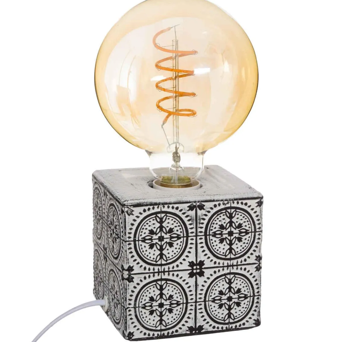 LAMPE SOCLE CARO BLEU H.11CM