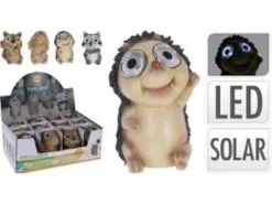 LAMPE SOLAIRE ANIMAL RESINE 8X6.5X11.5CM