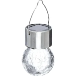 LAMPE SOLAIRE A SUSPENDRE INOX D.6CM