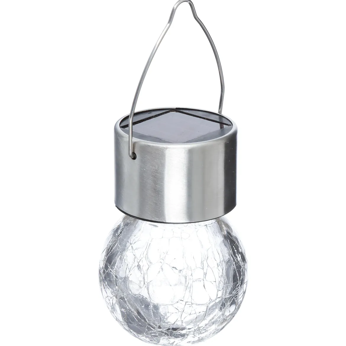 LAMPE SOLAIRE A SUSPENDRE INOX D.6CM