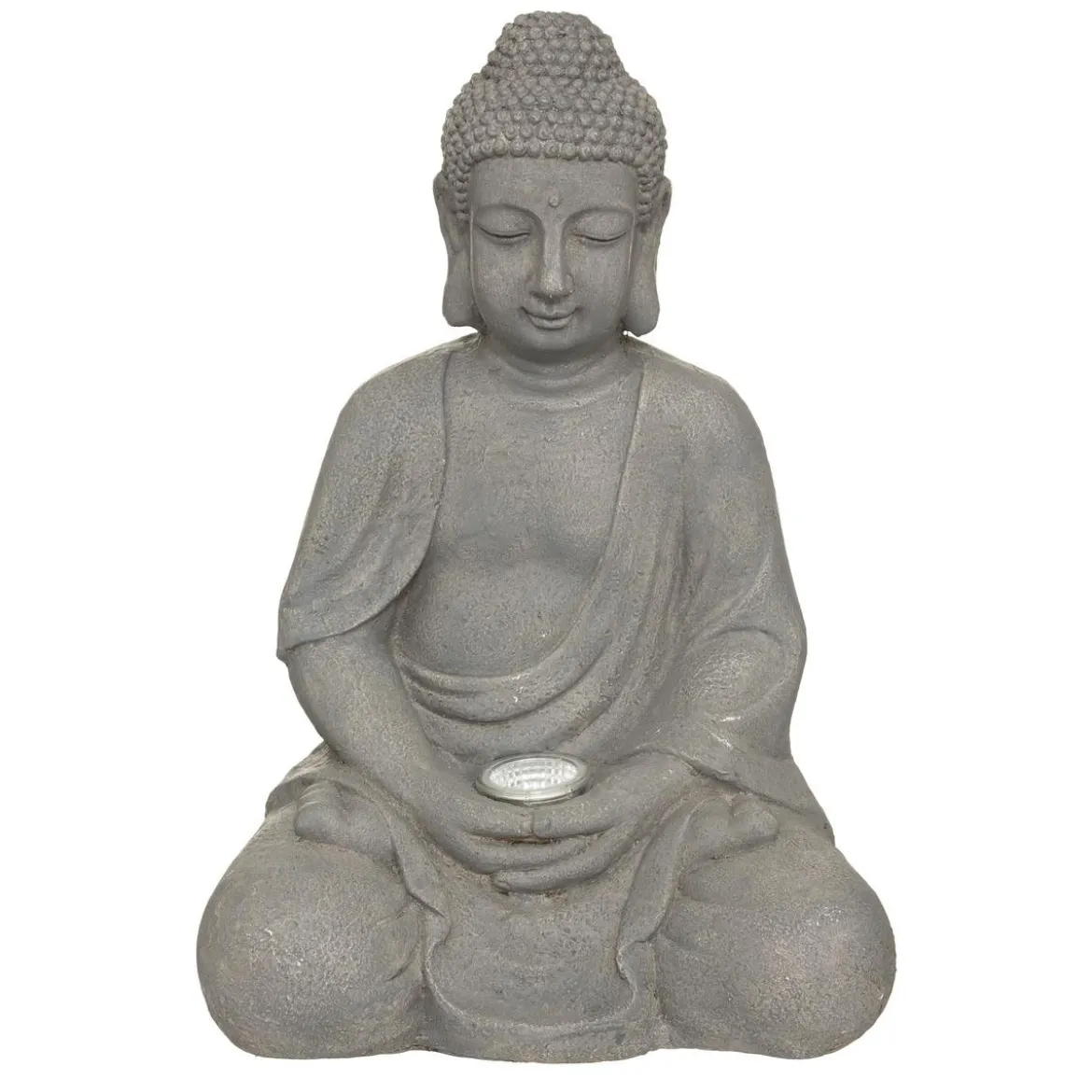 LAMPE SOLAIRE BOUDDHA ARDOISE H.43CM