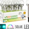 LAMPE SOLAIRE BOULE VERRE 2 LED D.8CM
