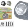 LAMPE SOLAIRE IMITATION PIERRE 14.5X11.5X11CM 4 LED BLANC
