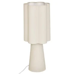 LAMPE TISSU BLANCA BEIGE H.45CM