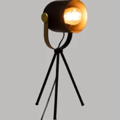 LAMPE TREPIED BIL NOIR H.45CM