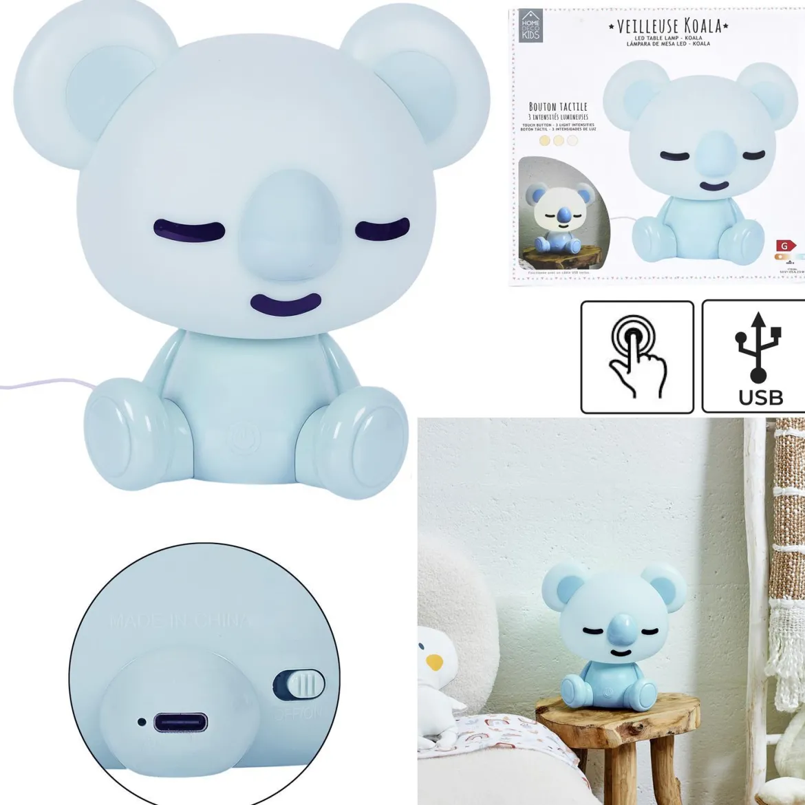 LAMPE VEILLEUSE KOALA USB