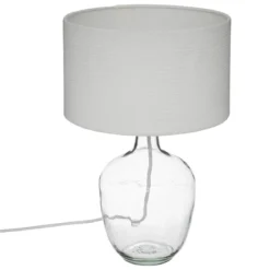 LAMPE VERRE TRANSPARENT GAZCOT H.43.5CM