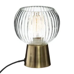 LAMPE VERRE TRANSPARENT LAYE H.19.5CM