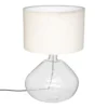 LAMPE VERRE TRANSPARENT MELLY IVOIRE H.60CM