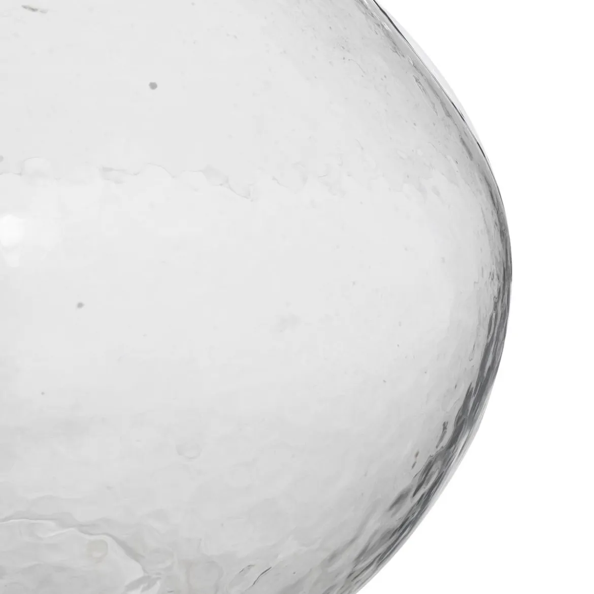 LAMPE VERRE TRANSPARENT MELLY IVOIRE H.60CM