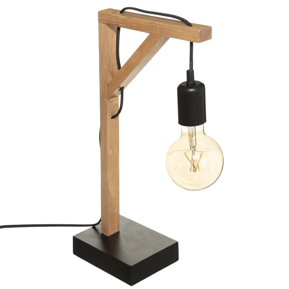 LAMPE WILD NOIR H.46CM