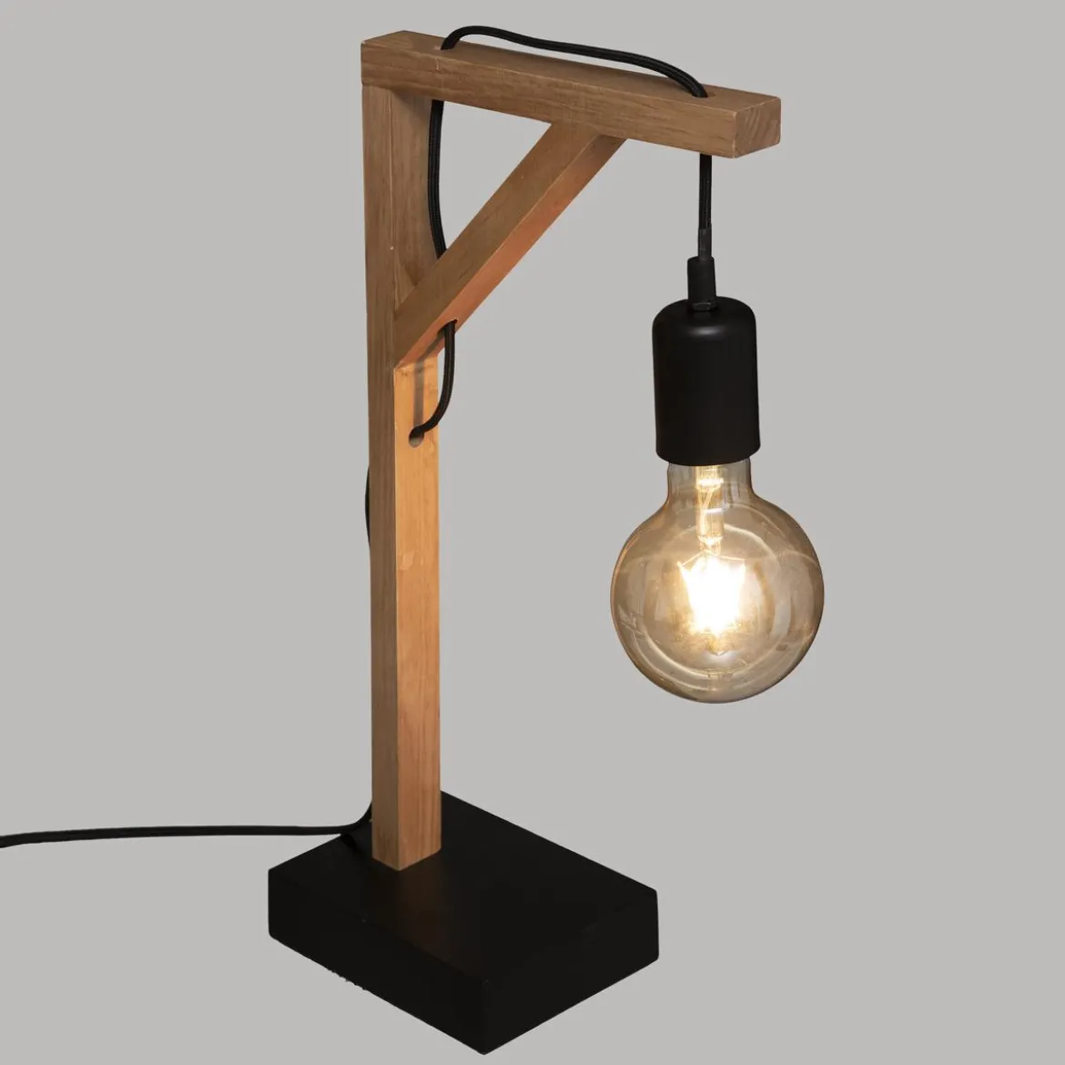 LAMPE WILD NOIR H.46CM