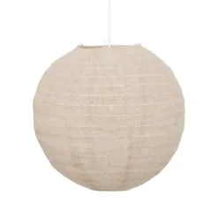 LANTERNE BOULE LIN JORDY BEIGE D.35CM