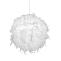 LANTERNE BOULE PLUME HIVER D.35CM