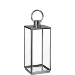 LANTERNE INOX EXTERIEUR RECTANGLE D.24.8X22.1X52CM