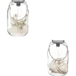 LANTERNE LED FLEURS SECHEES D.17X28CM