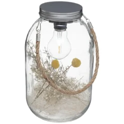 LANTERNE LED FLEURS SECHEES D.17X28CM