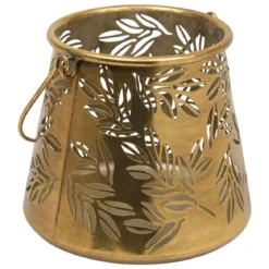 LANTERNE METAL BELLI DORE H.15CM