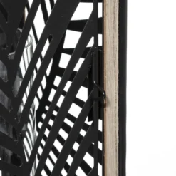 LANTERNE METAL FEUILLE DRISS H.38.5CM