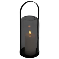 LANTERNE METAL LED JAKO NOIR H.35CM