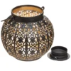 LANTERNE METAL RONDE AJOUREE D.15CM