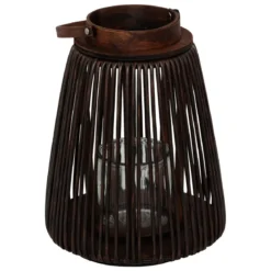 LANTERNE NATUREL HOPIA MARRON H.31CM