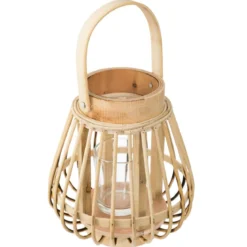 LANTERNE ROTIN D.14.5X16CM