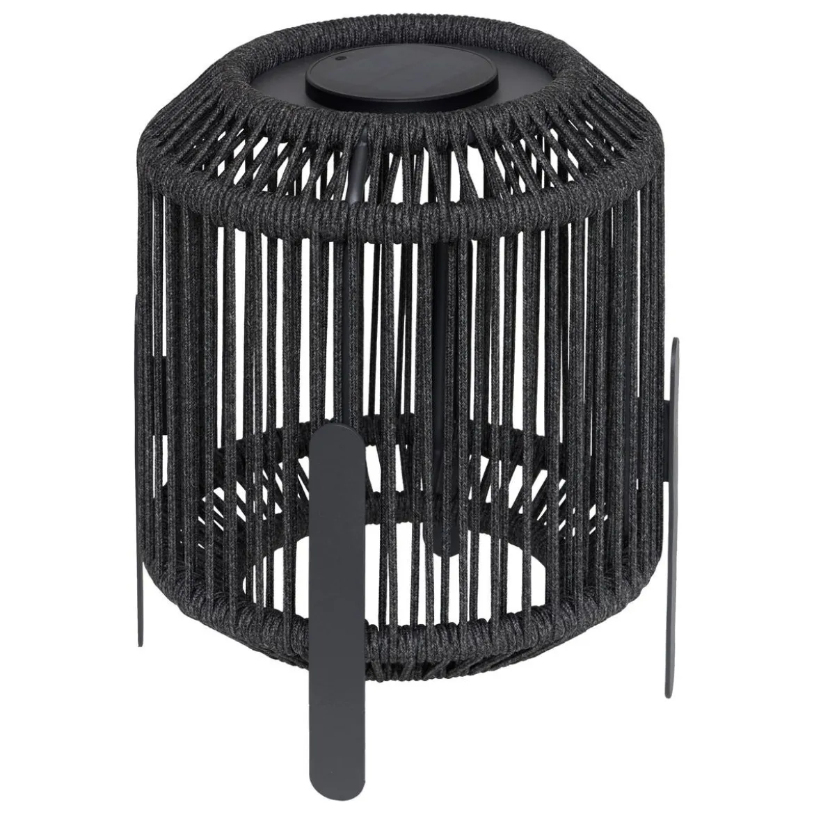 LANTERNE SOLAIRE CORDE LINY RECHARGEABLE USBC GRIS H.36CM