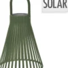 LANTERNE SOLAIRE VERT OLIVE 20X20X23.5CM
