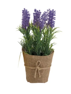 LAVANDE EN POT TOILE DE JUTE H25CM