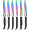 LES TITANES SET 6 COUTEAUX REVETEMENT TITANE BOITE COULEUR