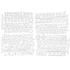 LETTRES ACCROCHABLES POUR CAGETTES PLIABLES 148 PIECES BLANC