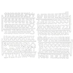 LETTRES ACCROCHABLES POUR CAGETTES PLIABLES 148 PIECES BLANC