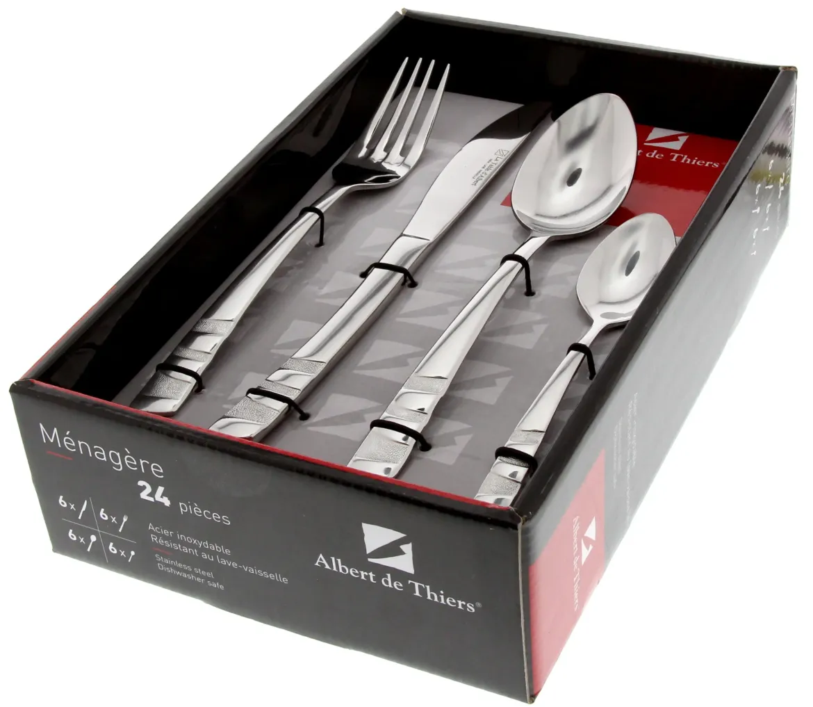 LISA MENAGERE 24 PIECES INOX