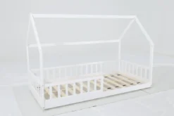 LIT CABANE BLANC BARRIERE 90X190CM