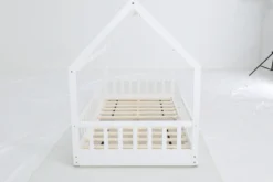 LIT CABANE BLANC BARRIERE 90X190CM