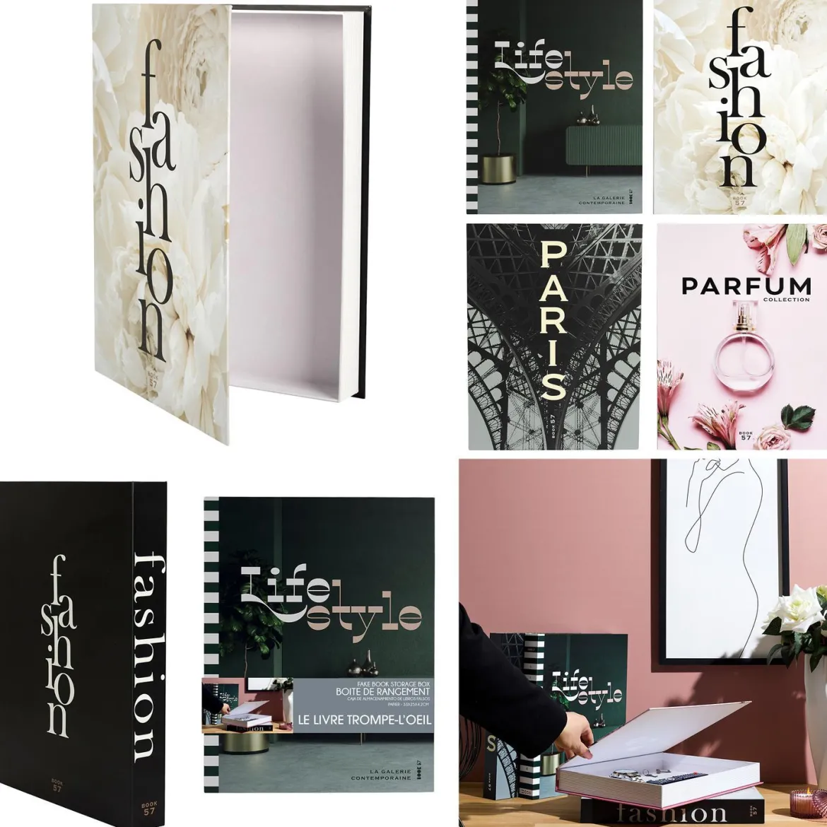 LIVRE RANGEMENT DECO PARIS LIFESTYLE 33X25CM