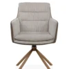 LOGAN FAUTEUIL BEIGE MARRON BOIS