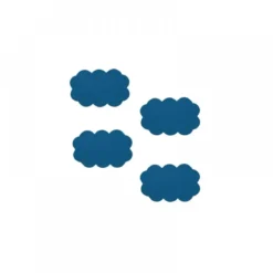 LOT 4 TAPIS ANTI DERAPANTS NUAGES BLEU MARINE
