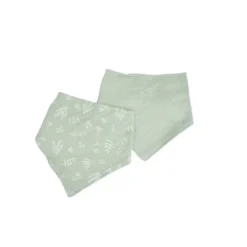 LOT 2 BAVOIRS BANDANA GAZE DE COTON 16X41CM CELADON