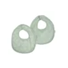 LOT 2 BAVOIRS GAZE DE COTON ET EPONGE 22X27CM CELADON