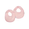 LOT 2 BAVOIRS GAZE DE COTON ET EPONGE 22X27CM ROSE