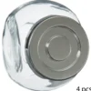 LOT 4 BOCAUX A EPICES 0.2L VERRE COUVERCLE INOX